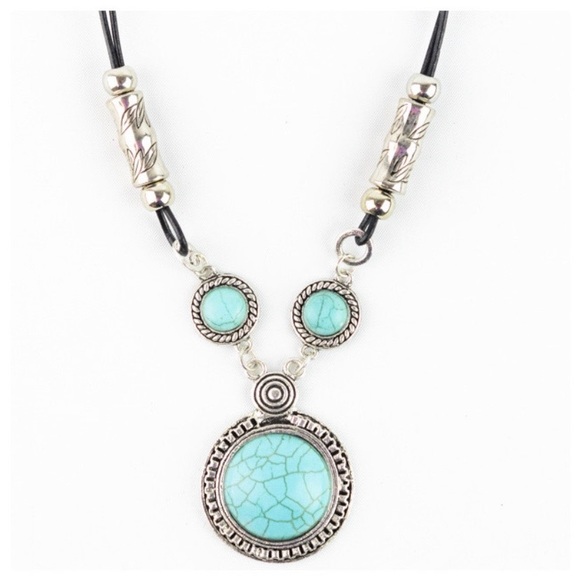 Mad about Turquoise Pendant Necklace - Picture 3 of 8
